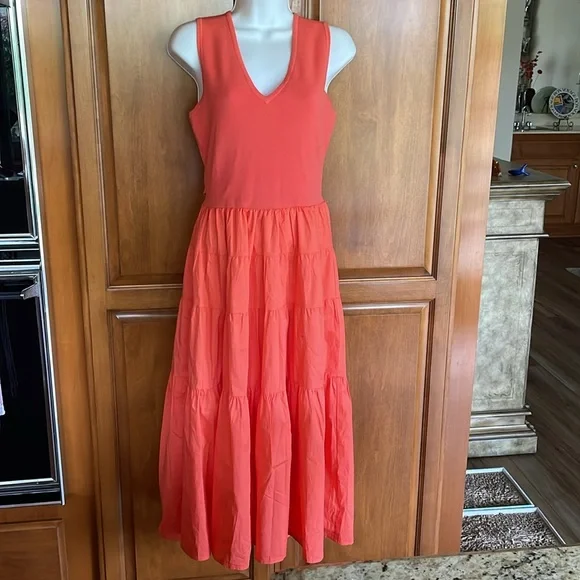 JASON WU Tiered Orange Maxi Dress, Size S, Excellent condition! - Picture 3 of 7